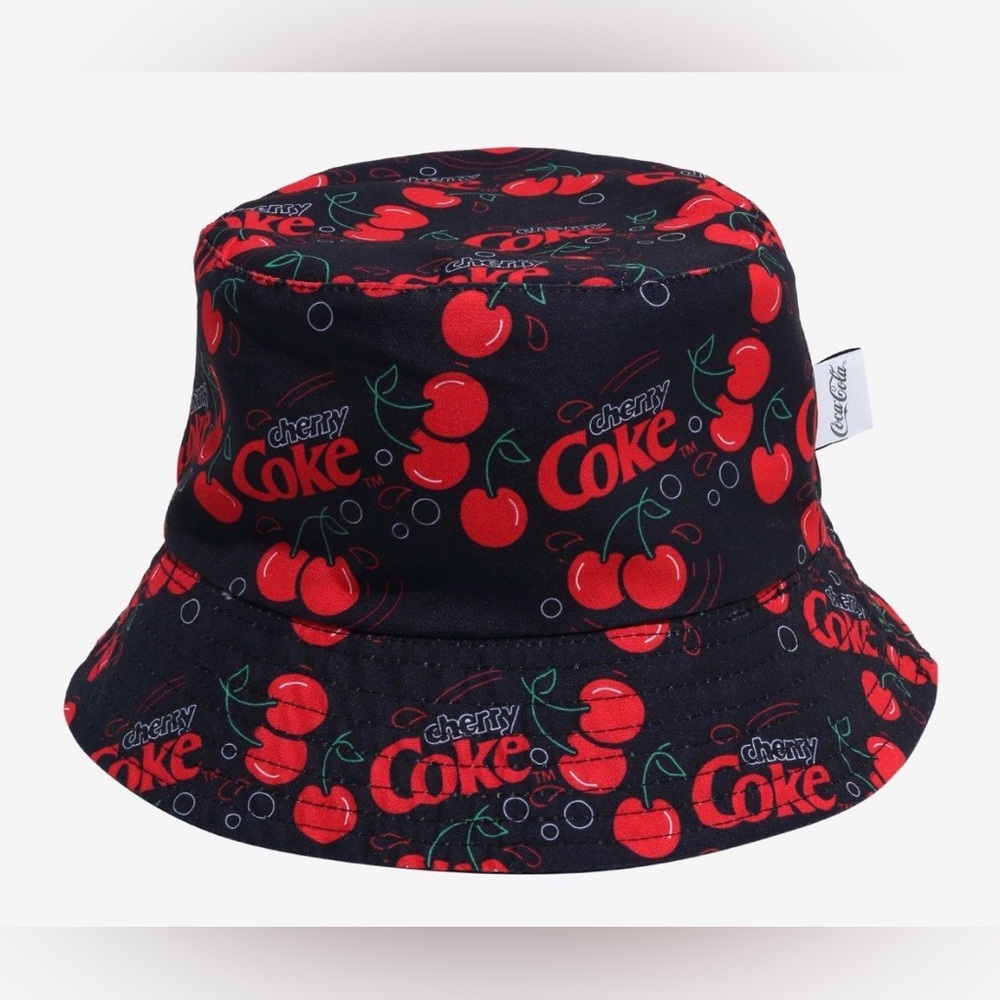 Cherry Coke Reversible Bucket Hat- New